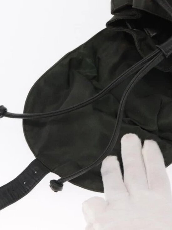 PRADA Backpack Nylon Khaki Silver Auth ka1839 main image 11